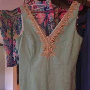 Lilly Pulitzer Bentley Blue Shift Dress EUC 12